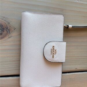Coach Cream Wristlet with Strap